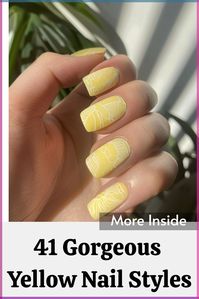 Stay ahead of the trends with this collection of 41 chic yellow nail styles. Whether you prefer minimalist designs or intricate patterns, these nails offer something for every fashionista. Brighten up your manicure routine with these stylish and trend