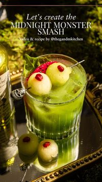 Get ready for a frightfully fun sip from @thegmkitchen that’ll be the talk of your Halloween bash! 💚👹 The Midnight Monster Smash blends 2 oz Empress 1908 Cucumber Lemon Gin, 2 slices of cooling cucumber, ½ oz elderflower liqueur, 2 basil leaves, ¼ cup honeydew, and ½ oz simple syrup. Garnish with honeydew melon eyeballs for a spine-tingling finish & enjoy! 👻