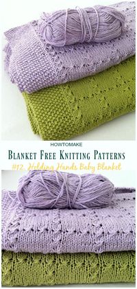 Holding Hands Baby Blanket Knitting Free Pattern - Easy #Blanket; Free #Knitting; Patterns