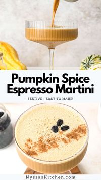 This pumpkin spice espresso martini recipe is a delightful fall inspired twist on a classic cocktail that we all know and love. Made with vodka, coffee liqueur, cold brew or espresso, REAL pumpkin, and pumpkin pie spice. The perfect creamy pumpkin spice cocktail to enjoy all fall long! Easily made dairy free by opting for a dairy free creamer.