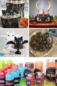 50+ Incredible DIY Party Ideas inspired by the How To Train Your Dragon movie franchise! Backdrops, party spreads, HTTYD food, Toothless cupcakes and other ideas for creating the party of your kids' dreams! #SmartFunDIY #Toothless #HTTYD #Howtotrainyourdragon #Dragon #birthdayparty #birthday #partydecor #partyfood #kidsparty