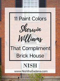 Choosing the best paint colors that compliment red brick can be a challenge. Talk creamy white, greige, sage green, blue, teal, and gray.