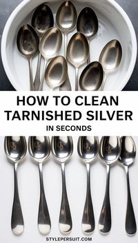 Whether you need to clean tarnished silverware or clean sterling silver, these easy methods will restore shine without harsh chemicals. Discover effective ways for cleaning silverware, including a natural DIY cleaning solution to polish silverware. Perfect for cleaning tarnished silver and maintaining the beauty of your sterling silverware.