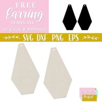 ***FREE EARRING SVG CUT FILE*** Commercial Use allowed.