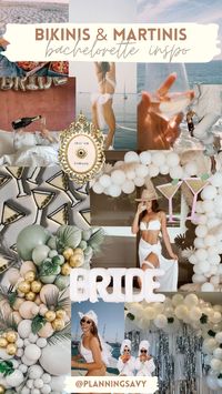 BIKINIS & MARTINIS 🍸✨🌴 How cute is this bachelorette theme? Who is using this theme in 2024? Bachelorette in Savannah, GA | Bachelorette in Jacksonville, FL