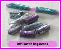 PLASTIC BEADS from grocery bags, diy HOW TO, recycle plastic bags. Handm...