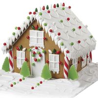 Use the Gingerbread Candy Kit to decorate a house Santa can?t miss! Add color and fun to your gingerbread centerpiece with the candy rounds, light bulbs, peppermint sticks and jelly trees in the kit.