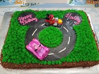 Mickey and the Roadster racers sheet cake for niece's 4th birthday