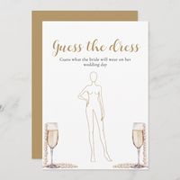 "Pearls Prosecco Guess The Dress" Bridal Shower Game is a whimsical addition to any bridal shower festivities. Guests sip on Prosecco while attempting to guess details about different wedding dresses, from designer to silhouette. Laughter and lively discussions ensue as participants share their fashion insights and preferences. This interactive game fosters a fun and memorable atmosphere for the bride-to-be and her guests, creating cherished moments to treasure long after the celebration ends.