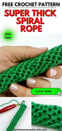 Learn how to crochet a Spiral Rope, Tube or Cord using this easy to follow crochet tutorial. It uses simple single crochet and can be used for bag handles. This crochet spiral rope tutorial is very detailed and is the easiest crochet rope pattern.