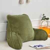 Turn any corner of your cozy abode into a book nook with this plush backrest pillow! Whether used to help you sit up in bed when fitting in a little light reading before lights out or used during movie marathons, this piece is a must-have! Crafted from a polyester blend, it features two arms with piped edges and sports a zipper so you can fill the cover with the included polyfill. When it’s time for a refresh, simply remove the fill and machine wash the cover for a quick cycle then tumble dry. C