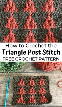 How to Crochet the Triangle Post Stitch -