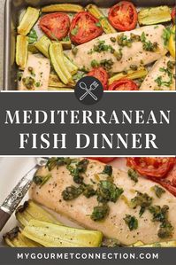 Fresh fish, zucchini and plum tomatoes make up a flavorful one-pan dinner that’s easy to make and a perfect choice for a healthy weeknight meal.