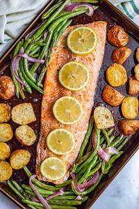 One-pan salmon and potatoes with green beans is an easy sheet pan dinner with wild-caught salmon, baby red potatoes and green beans, all roasted and topped with feta cheese and a lemony vinaigrette. Wow, I had a seriously epic birthday weekend! We had dinner at my parents' house Friday night then began my Saturday birthday...Read More