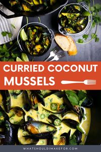 Curried coconut mussels are the perfect date night or fancy dinner meal. They are amazingly easy to prepare. Learn how to pick, clean, and cook the perfect mussel. Curried coconut mussels are a great main dish but can also be served as an appetizer. This amazing recipe will impress all of your guests.