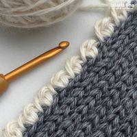 Berry Crochet Edge | This stitch is a small composition of other stitches. It is ideal as a border on blankets, potholders or garments.