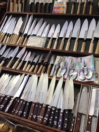 fish knives, Tsujiki market, Tokyo