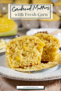 Looking for some delicious and new summer corn recipes? Try out these homemade cornbread muffins with fresh corn for a fun way to use those sweet kernels while they’re in season. Simple, sweet cornbread muffins are extra tasty with fresh corn kernels baked right in, especially when you’re making them from scratch. With just 15 minutes of bake time per batch, and only 10 minutes of prep, enjoying summer corn couldn’t be easier.