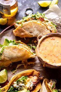 Queso Steak and Elote Tacos | halfbakedharvest.com