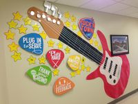 This fun guitar wall is sure to have the students at John Crosland School in Charlotte, NC, rock'n with character this week!