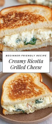 This Easy Ricotta Grilled Cheese is a creamy twist on a classic favorite! It's quick to whip up for a cozy lunch or a comforting dinner, and it'll definitely impress your taste buds.