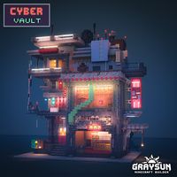 I designed this cyberpunk house in minecraft ! Support my work on patreon and request monthly builds as a benefit.