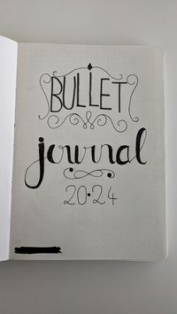 page de garde bullet journal noir et blanc