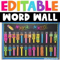 For a free preview of this product Click Here!This download includes: - EDITABLE Word Lists- Word Wall Banner in 2 sizes- Letter Cards (3 versions)- Alphabet + Picture Cards- Fry's First 100 Sight Word Cards- Color Word Cards