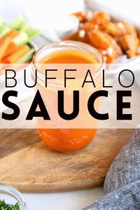 Homemade Buffalo Sauce is so easy to make at home using simple pantry ingredients. Tangy, spicy, and so much better than store-bought buffalo wing sauce, this recipe takes just 5 minutes to make and tastes delicious with everything.