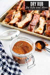 Sweet, spicy and smoky Dry Rub is perfect for rib recipes! It takes 5 minutes to make and turns basic pork into a star main dish. Great for roasted chicken and other meats too!