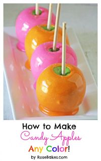 How to Make Hot Pink Candy Apples or Orange Candy Apples or Blue Candy Apples.. or any color!