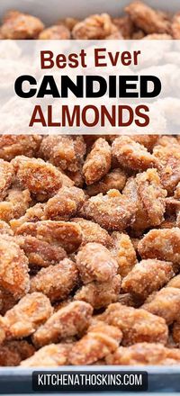 Learn how to made easy candied almonds recipe on the stovetop, without eggs that is ready in 5 minutes and can be easily adapted to make vegan. These homemade candied nuts are ideal for salads or for gift packaging during Christmas or for Holiday season. 