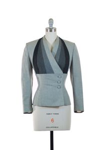 1960s Fashion: Gorgeous Early 1960s Lilli Ann Tailored Jacket in Grayscale Colorblock. #1960s #1960sfashion #Jacket #vintagejacket #vintagestyle #suitjacket #1960style