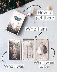 "Who Am I?" Tarot Spread  ⁣ ⁣ * Who I was ⁣ * Who I want to be ⁣ * Who I am ⁣ * How to get there  ⁣ ⁣ #tarot #tarotspreads #tarotreading #tarotcards