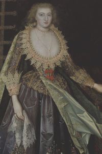 ca. 1620 Lady called Margaret Stuart, Countess of Nottingham, by Paul van Somer (location ?). From tumblr.com/shewhoworshipscarlin; enlarged by half 900X1350 @72 410kj.