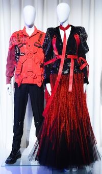 . PUNK: Chaos to Couture @ The Metropolitan Museum of Art, New York. Vintage SEDITIONARIES clothing designed by Vivienne Westwood & Malcolm McLaren, alongside a John Galliano for Dior couture gown Opening May 6th - 2013 .