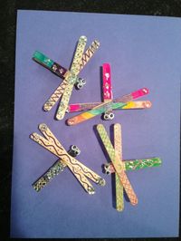 Dragonfly SWAPs for Camporee made by a Girl Scout Brownie by elisabeth