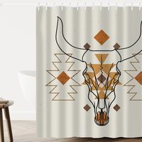 Aztecs Shower Curtain, Western Shower Curtain, Cow Skull Shower Curtain, Country Music Cowgirl Shower Curtain, Western Bathroom Decor - Etsy