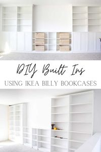 DIY Built In Bookshelves from IKEA Bookcases - Bless'er House