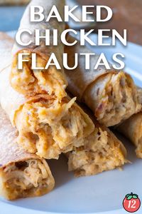 Baked Chicken Flautas | 12 Tomatoes