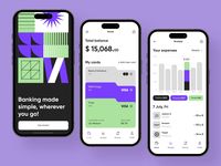 Hi all! Our team has created a design for a mobile banking application, offering users a range of features for seamless finance management. Let us to walk you through the key features and design elements of the app.