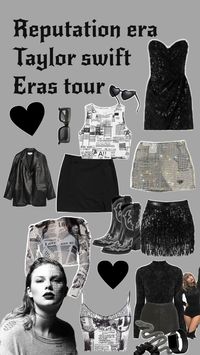 Reputation, eras tour 2024, Taylor swift, eras tour, ootd, black, sparkles, reputation