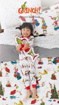 Layer the bed with a festive comforter decorated with The Grinch™ and his sidekick Max™. Made by Fair Trade artisans, it’s tailored from supersoft cotton and plumped with a warm, lofty fill.