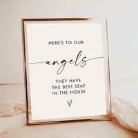 This In Loving Memory Sign features a minimalist elegance to your wedding or special event to honor those who are truly missed. Easily edit most wording to match your event needs. Text and background colors are fully editable —> click the "Edit Using Design Tool" button to edit!