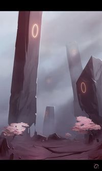 Desertpillars by Callesw on deviantART. I just love it when pink is used well in concept art.