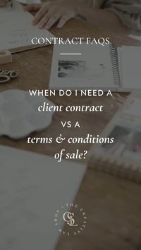 When do I need a client contract vs a terms & conditions of sale?⁠ ⁠⁠ If there’s no interaction with the client and you’re selling a passive income style product, then a Terms & Conditions of Online Sale (or Online Course) would be appropriate.⁠ ⁠ If there is a client interaction, then a Client Contract that is specific to your service offering would be more appropriate.⁠