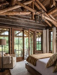 Rustic Bedroom, http://decorextra.com/dream-rustic-mountain-home-ansel-haus/5/