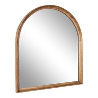 PRICES MAY VARY. Sophisticated Wall Mirror: This mirror features a classic wide arched shape with a thick, dimensional frame that leaps off your wall, providing a geometric piece to bring vibrancy to your space Quality Material: The thick and durable scooped frame of this mirror was constructed from natural wood, providing a lasting quality and beautiful pieced wood look Easy to Hang: D-ring hangers are attached to the back for quick and easy installation in just minutes Versatile: Use this stun