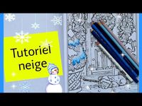 Tutoriel neige. Dessiner de la neige. Coloriage pour adulte - YouTube