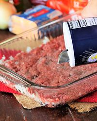 Seasoning Ground Beef to Make Easy Cheeseburger Sliders Image